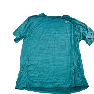 Reebok Mens 3XL Teal Green Space Dye Performance Short Sleeve TShirt Workout Tee